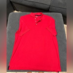 Men's red polo shirt